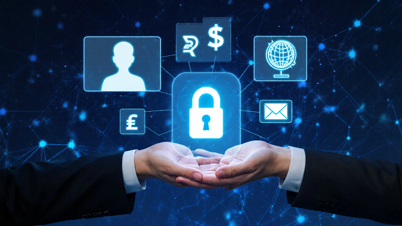Digital handoff of a website with floating icons for traffic and revenue.