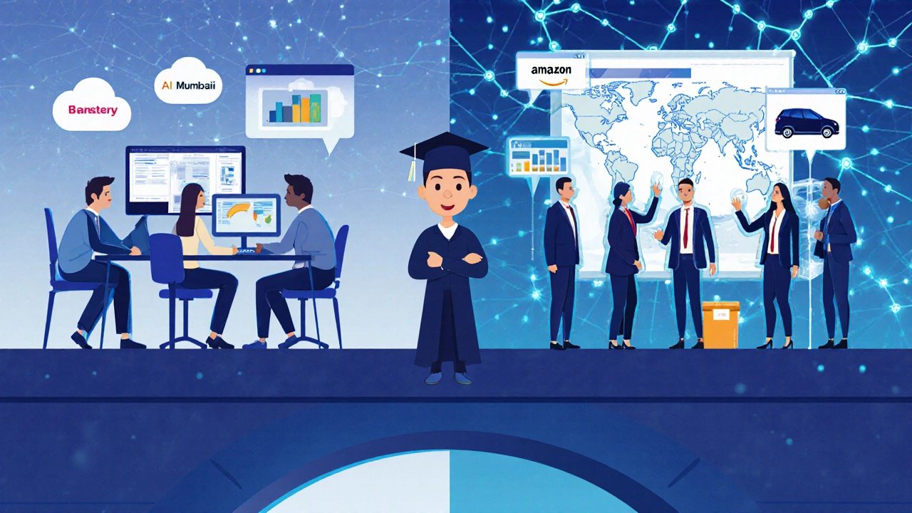 MBA professional connecting engineering teams with business leaders using digital transformation tools.