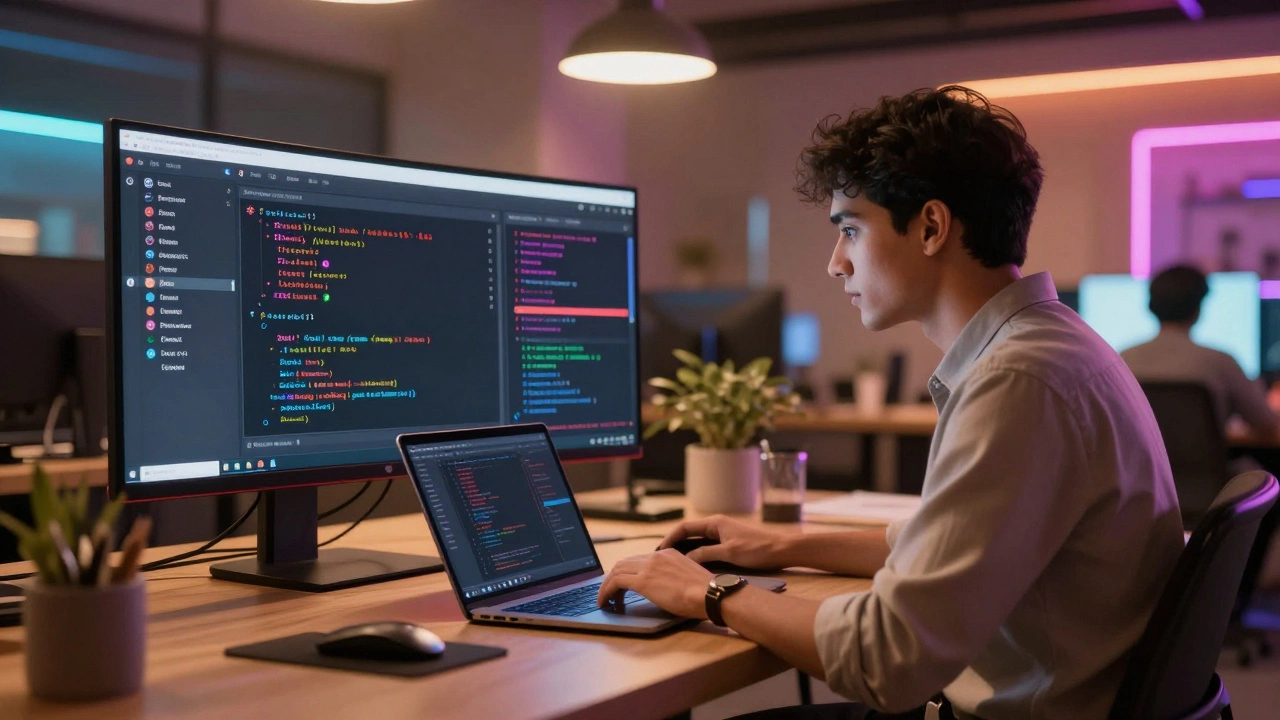 A student in Bangalore participating in a live online coding class.