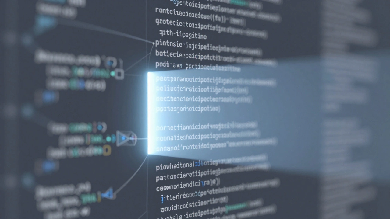 Abstract visualization of Monaco Editor's incremental parsing and canvas rendering.