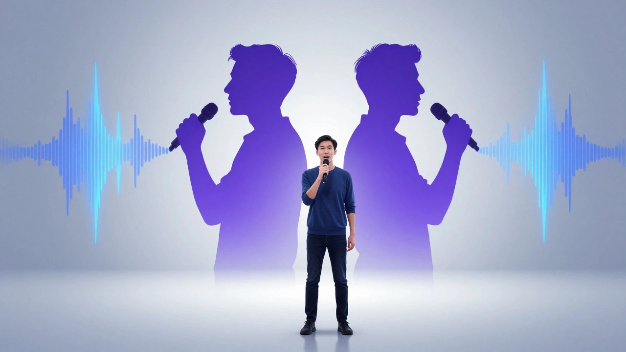 Illustration of shadowing technique with mirrored silhouettes